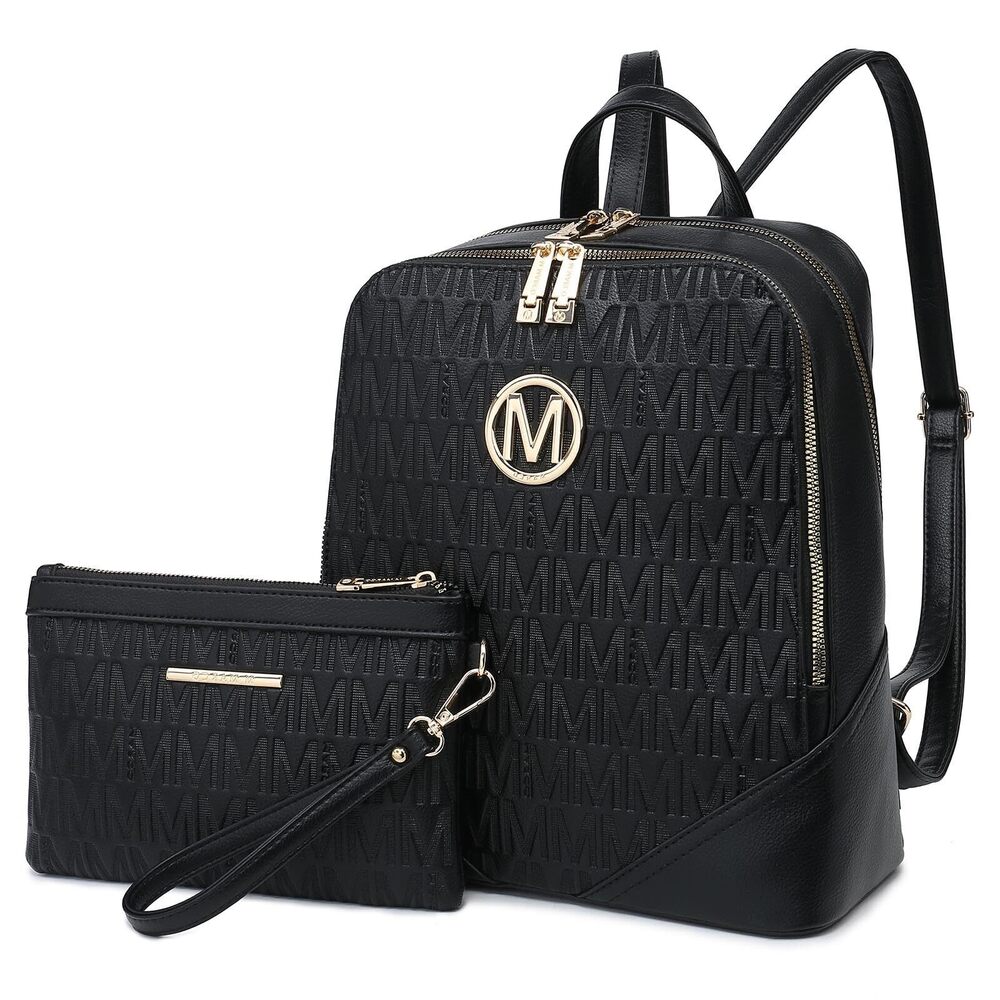 1965 Mkp Fashion Medium Backpack Purse Set - 2pcs Pu Leather Shoulder Bag